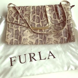 Furla snakeskin leather purse